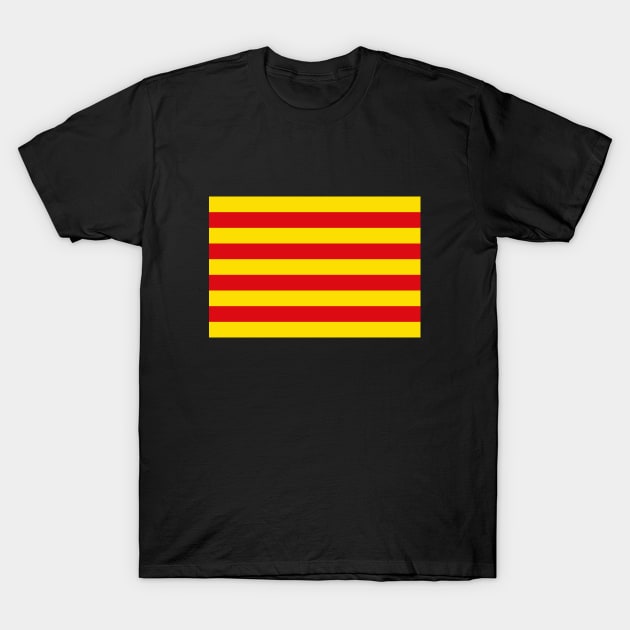 Flag of Catalonia T-Shirt by brigadeiro